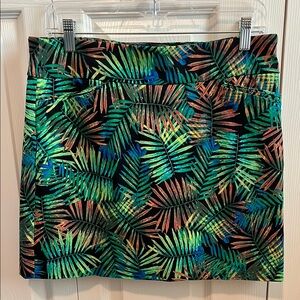 Attyre Green and Blue Mini Pencil Skorts Resort Wear